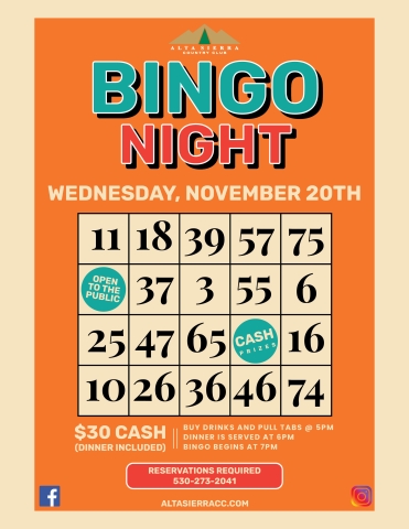 Bingo Night 11 20 24