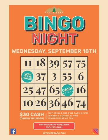 Bingo Night 9 18 24