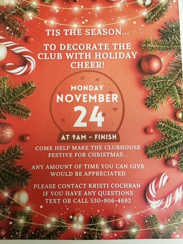 Clubhouse decorating