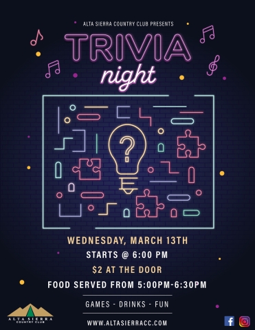 Trivia Night 3 13 24