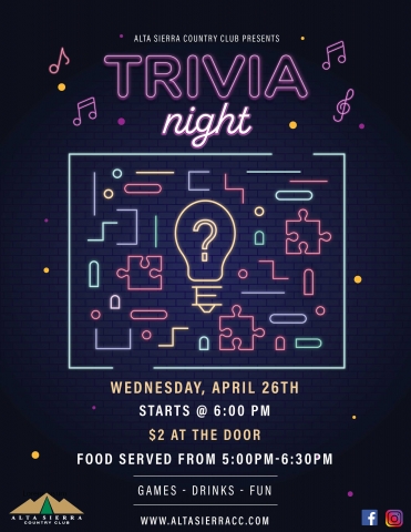 Trivia Night 4 26